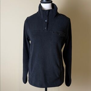 32 DEGREES Heat Pullover Midweight Snap Arctic Fleece Black Women's